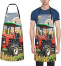Waterproof Apron Adjustable Bib for Women Men Vintage Nautical White Ship Cooking Aprons Chef Bibs with 2 Pocket