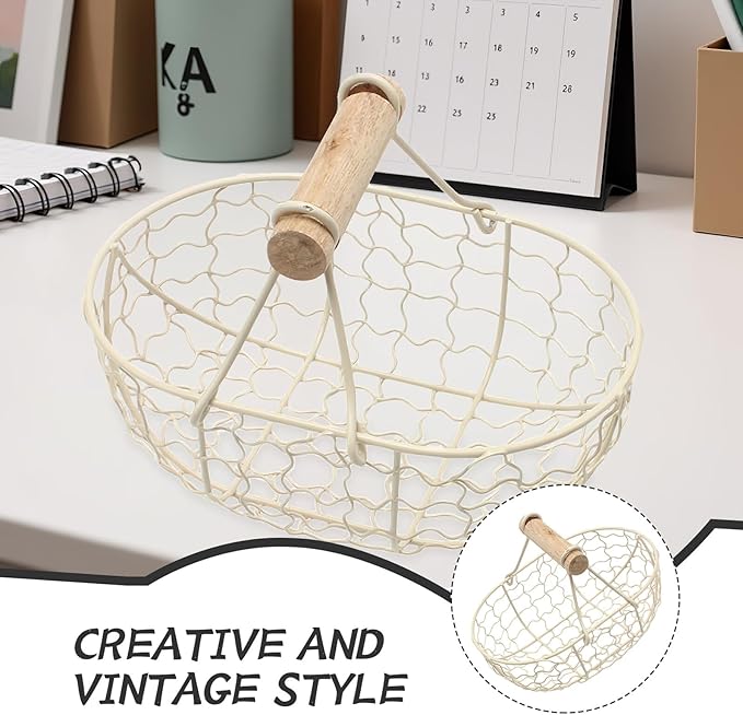 1pc Wrought Iron Storage Basket Kitchen Organizer Decorative Basket Creative Basket Fruit Container Desktop Storage Holder Decorative Fruit Basket Bakery Bread Holder Bread Basket