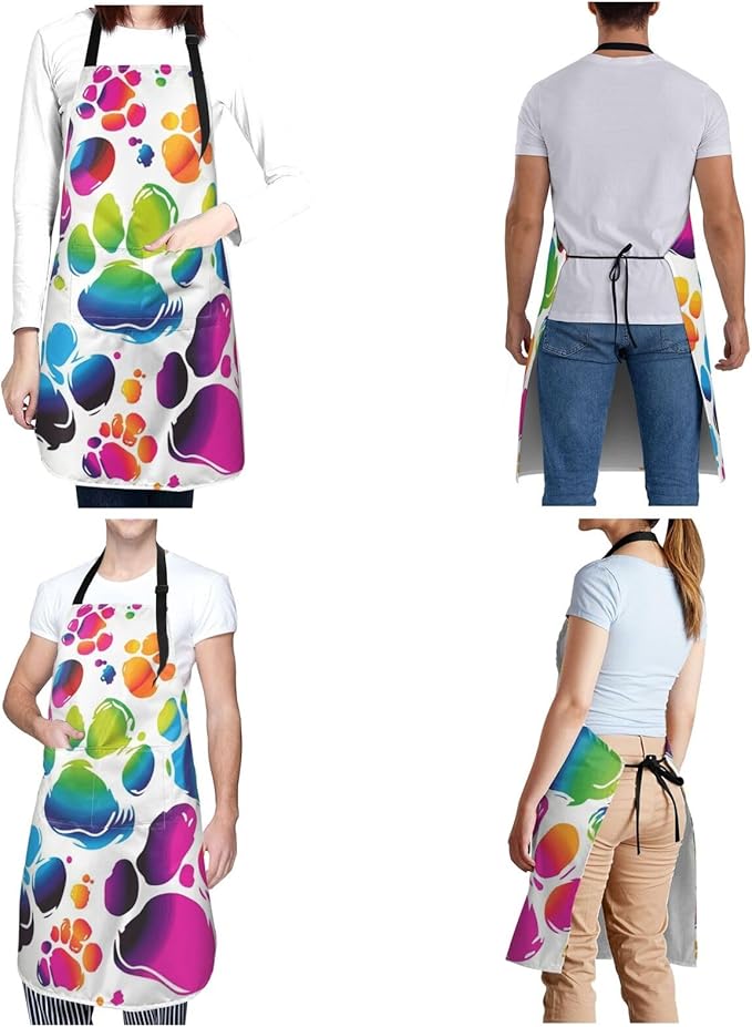 Waterproof Aprons for Women Men Adjustable Bib Cool Electric Guitar Apron Chef Cooking Aprons for Kitchen