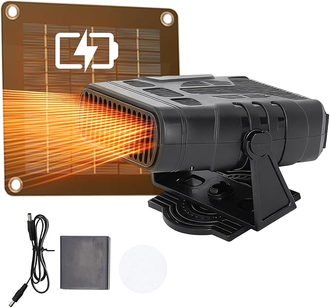 Solar Heater For Chicken Coop, Dog Cat House/Small Greenhouse/Garden Shed, Winter Solar Heater With Overheat Protection, Drying Heating Pet House Warm Air Blower(20W-1)