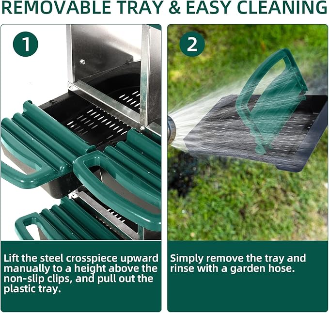Chicken Nesting Box, Egg Laying Box, Convenient for Collecting Eggs, Ventilated Poultry House Equipment in Metal Chicken Coop, Suitable for Hens and Ducks (Green, 8 Holes)