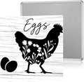 Kitchen Farmhouse Decor Floral Chicken Kitchen Decor Farm Style Decoration Rustic Farm Animal Signs for Home Yard Patio 8×8 Inches Tin Sign