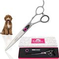 Kenchii Love Dog Grooming Scissors, 7 Inch Straight Shears, Dog Scissors for Grooming, Professional Pet Grooming Scissors, Ergonomic & Comfortable