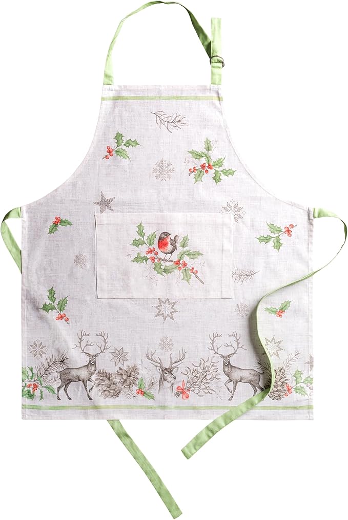 Maison d' Hermine 100% Cotton Apron for women with Pocket Kitchen Chef Apron for Men Cooking Easter Decorations