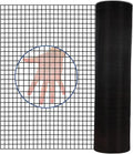 24" x 50' 1/4inch Hardware Cloth 21 Gauge, Black Galvanized Welded Wire Mesh Roll for Chicken Coop Fence, Poultry Netting, Garden Fence, Rabbit & Snake Cage, Heavy Duty Welding Fencing (24×50-21Gauge)