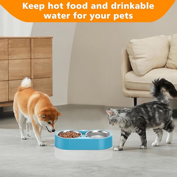 Outdoor Heated Dog & Cat Bowl - Smart Thermal-Dish for Pets, Provides Drinkable Water & Food in Winter (116 OZ)