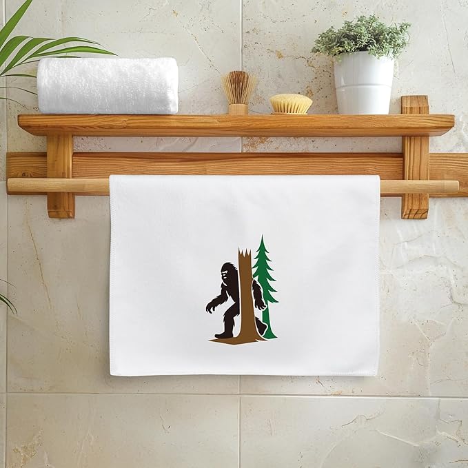 GROBRO7 Funny Gorillas Hand Towel - 6Pcs Forest Mountain Gorilla Theme Kitchen Dishcloths Set Polyester Soft Towels for Bathroom Accessories Home Dining Decor Housewarming Gifts for Men Women