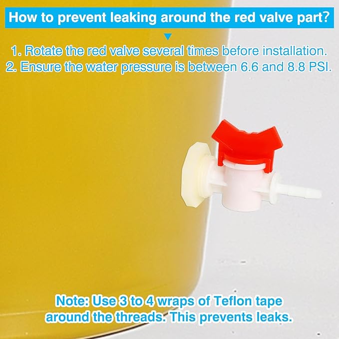 2pcs Rabbit Watering System Bucket Connector Kit-Includes Bulkhead Fitting, Barb Ball Valve，mesh Filter Washer for ID 5/16" Hose, Poultry Watering Equipment, Animal Water Dispenser