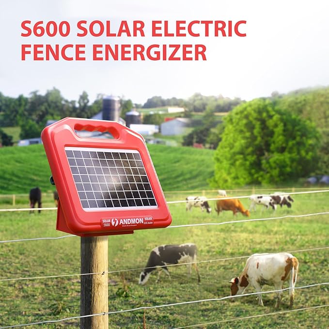 Solar Electric Fence Set: S600 + MINI250 Solar Electric Fence Charger, 0.53Joule & 0.18Joule for Versatile Protection