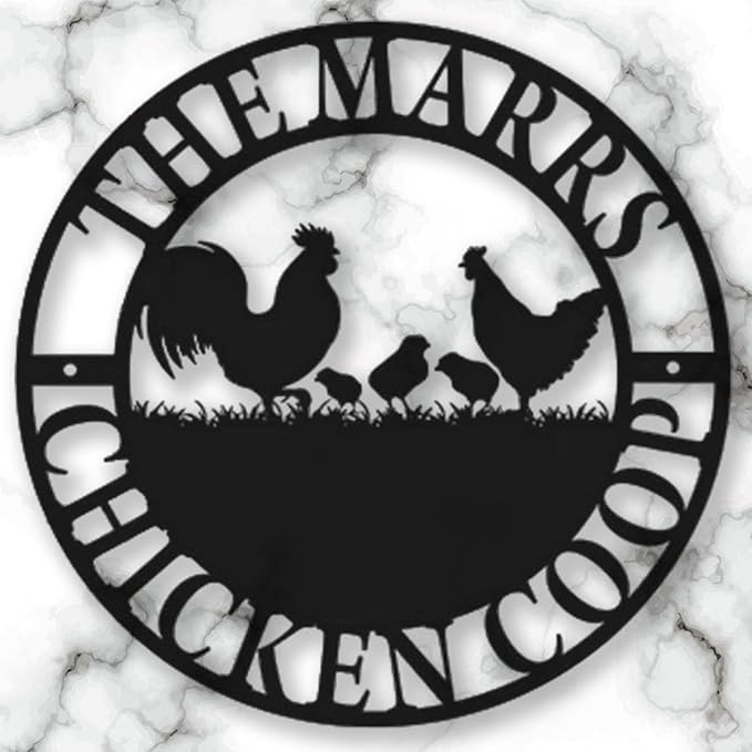 Custom Hen House Metal Sign Personalized Chicken Coop Nameplate Rustic Farm Barnyard Plaque Backyard Poultry Wall Hanging Art Homestead Gifts for Farmers Chicken Keepers and Farmhouse Decor Lovers