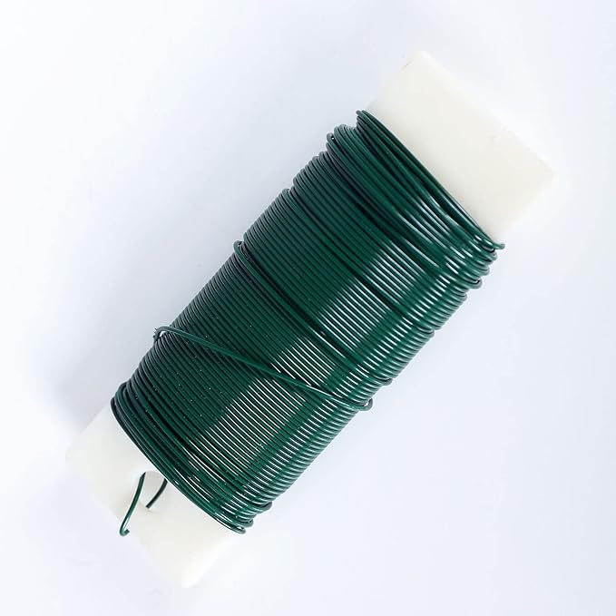 Efavormart 2 Pack - 20 Gauge Green Floral Wire 38Yards Paddle Wire for Flower Arrangements for DIY, Bouquet Wrapping, Craft Projects Finishing, Binding, Flower Bouquets Production, Decoration