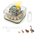 Automatic 12 Egg Incubator - Digital Temperature/Humidity Display, Hatch Day Countdown, Auto Egg Turner & Candler with 360° View for Hatching Chicken, Duck, Quail Eggs
