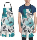 Kitchen Aprons for Men Women Waterproof Apron with 2 Pockets Whale Tail Apron Adjustable Bib Aprons
