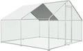 Large Metal Chicken Coop Walk-in Poultry Cage Chicken Runs for Yard with Coverd Chicken Pen for 20 Chickens Duck Rabbit House Outdoor