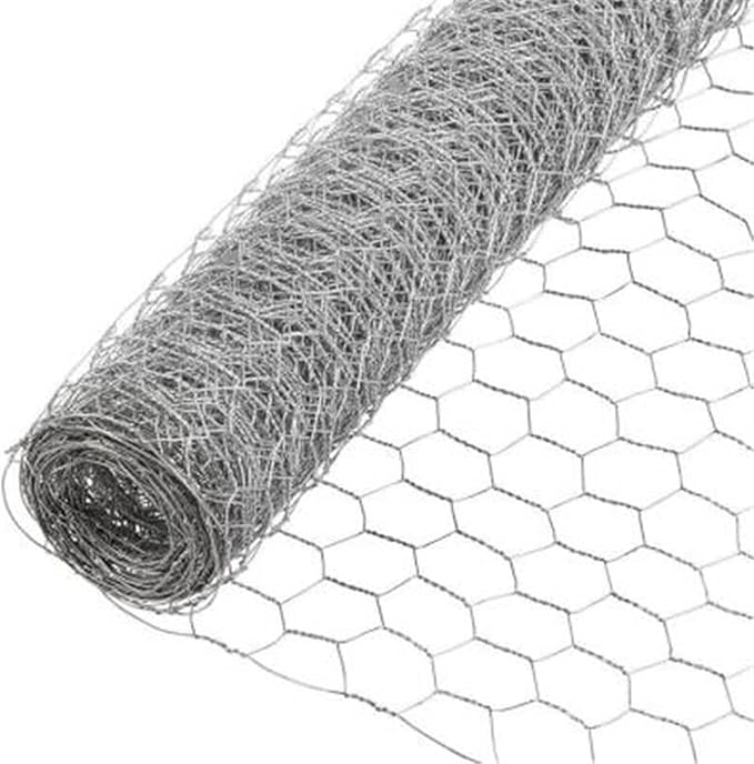 Wire Fencing Roll - Chicken Wire Fence | Mesh Roll Galvanized | Welded Metal Wire Fencing Roll | Galvanized Welded Cage Wire Mesh Roll Supports Poultry Netting Cage Fence