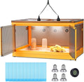 Chicken Brooder Box for Chicks with Feeder and Waterer, Chicken Brooder Heater Warms up to 30 Chicks, Poultry Breeding Box Suitable for Chick Duckling Parrot Lizard (28" L x 19" W x 15" H)