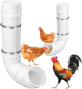 Automatic Chicken Feeder, 6 Pounds Capacity Heavy-Duty PVC Pipe No Waste Chicken Coop Feeder, Poultry Gravity Feed Port for Chicken Feeding
