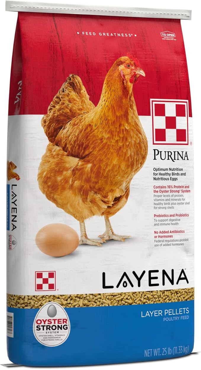Purina, Layena Pellets, Chicken Feed for Laying Hens, 25 lbs