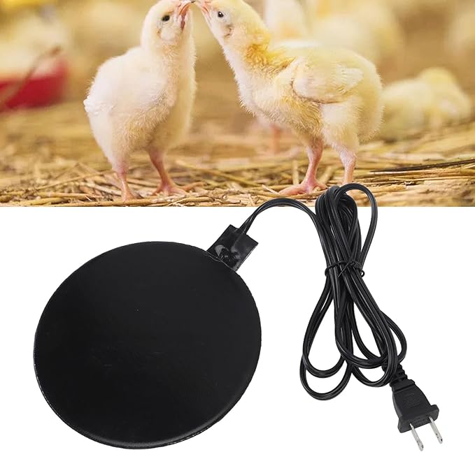Dilwe Poultry Water Warmer,Heated Chicken Waterer with 5.7ft Power Cord 35W Silicone Poultry Water Heater Base for Chicken Coop Metal Bucket
