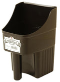Little Giant® Plastic Enclosed Feed Scoop | Heavy Duty Durable Stackable Livestock Feed Scoop with Measure Marks | Livestock Handling Scoop | Farm, Ranch & Pet | 3 Quart (Black)