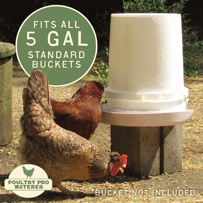 DIY Port PVC Gravity Fed Chicken Feeder 3 Ports and Hole Saw | Use for Buckets, Barrels, Bins, Troughs | Rain Proof, Weather Resistant, No Waste (Feeder and Waterer Bundle)