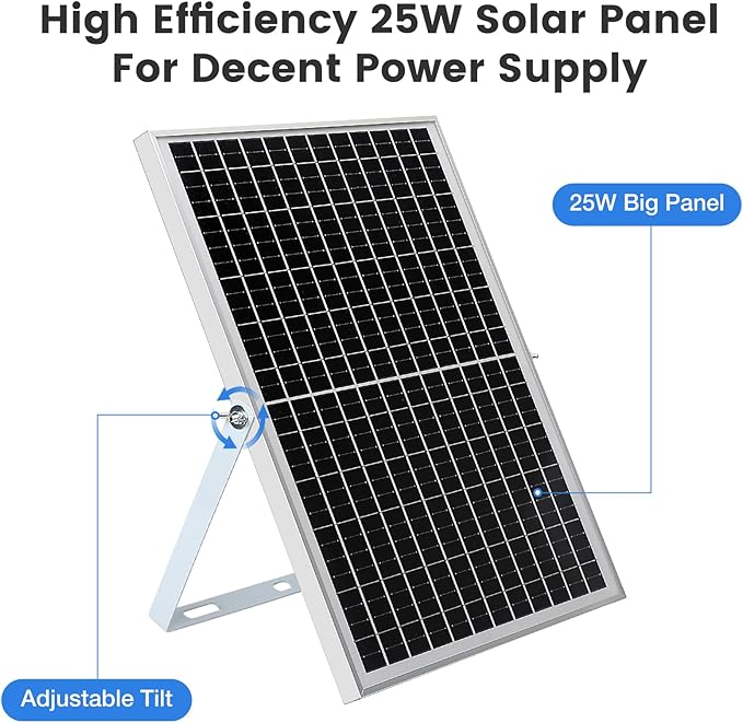 Solar Exhaust Fan, Solar Powered Vent Fan Kit for Outside Greenhouse Shed Chicken Coop (8" Fan)