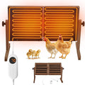Aivituvin Foldable Chicken Coop Heater for Winter, 120w Large Size Waterproof Chicken Heater for Coop, Radiant Heat Chicks Coop Heater with 2 Heating Plates, Adjustable Temp 70~190℉ (Dark Brown)