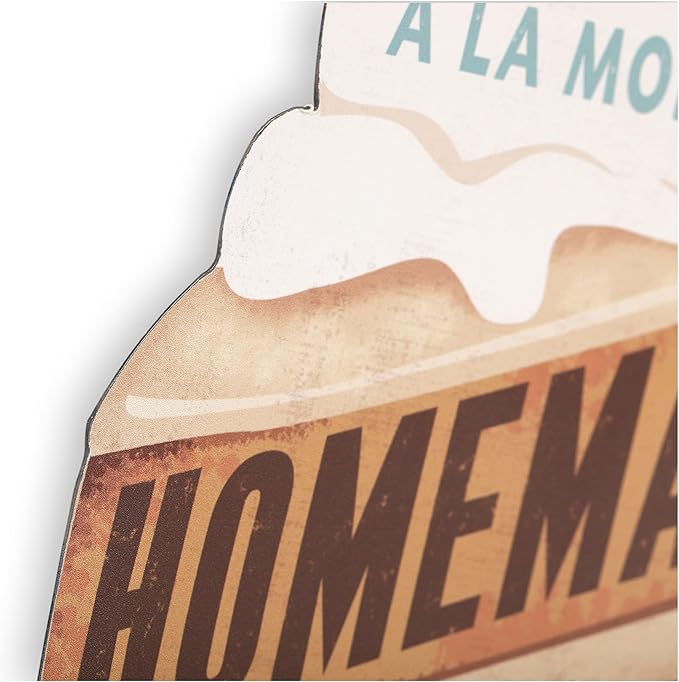 Homemade Apple Pie A La Mode Metal Sign - Vintage Apple Pie Sign for Kitchen, Diner or Cafe