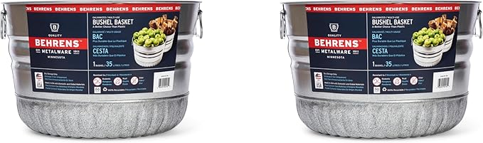 Behrens Galvanized Bushel Basket (2 Bushels)