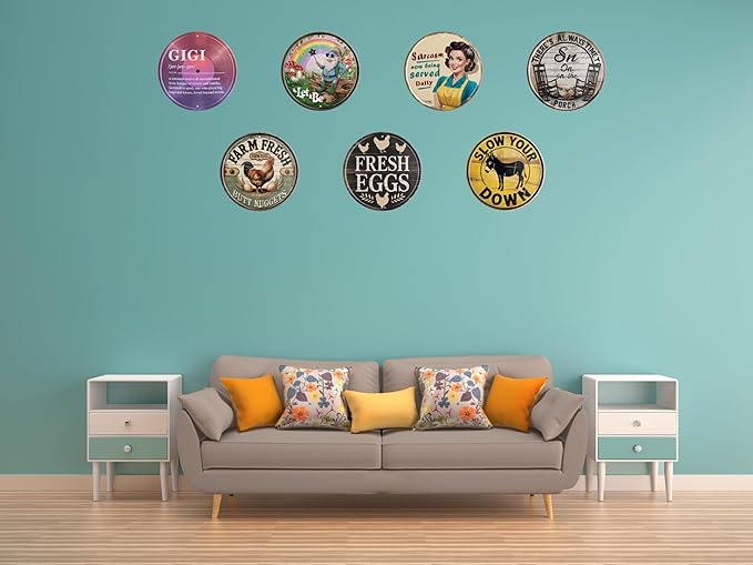 There's Always Time To Sit On On The Porch Vintage Wall Decoration Sign Funny Iron Metal Art 8x8 in for Outdoor Street Yard Porch Garage Home Cafe Bar Club Farm Garden Ar Room Decor