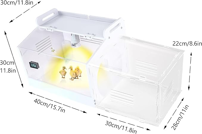 Iarge-Scale Chick brooder Box Quail Cage Egg Incubator Chick Starter Kit Chicken Brooder 20-35