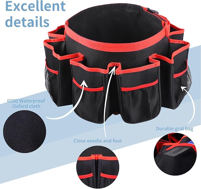 Bucket Cleaning Tool Organizer,Wash Tool Caddy 5-Gallon Organizer,5 Gallon Bucket Holder Cleaning Supplies for Housekeeping