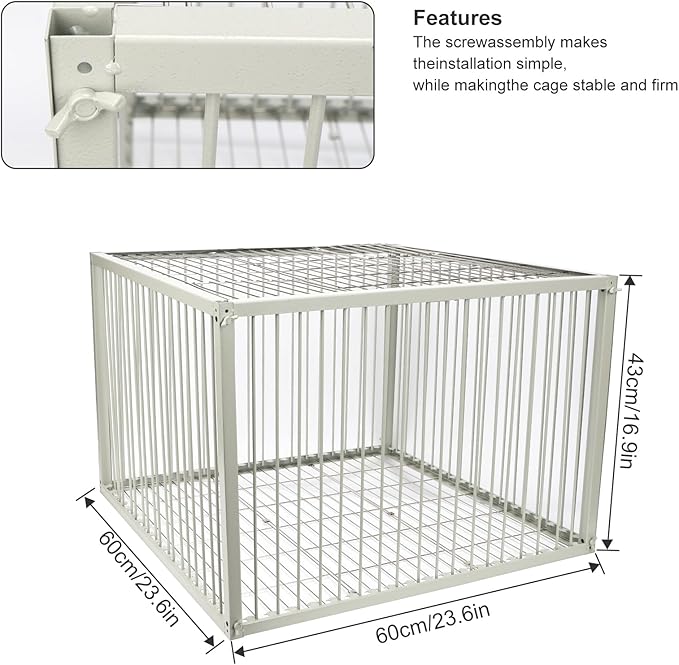 Chicken Trap Cage with Escape-Proof Design – Auto Bird Trap Cage for Chickens and Large Birds | Multi-Catch Pigeons Ducks Traps for Sale with Well Anti-Rust Baking Paint-XL Size