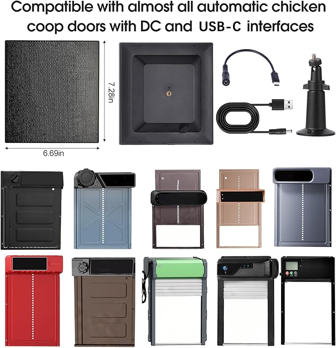 Solar Panel for All Kinds of Chicken Coop Door, Solar Panel for Automatic Chicken Coop Door