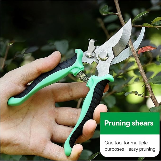 8-piece women's gardening tool set, non-slip heavy-duty hand gardening tools. Suitable for transplanting, digging, pruning, and fertilizing. Perfect for outdoor and indoor potted plants.