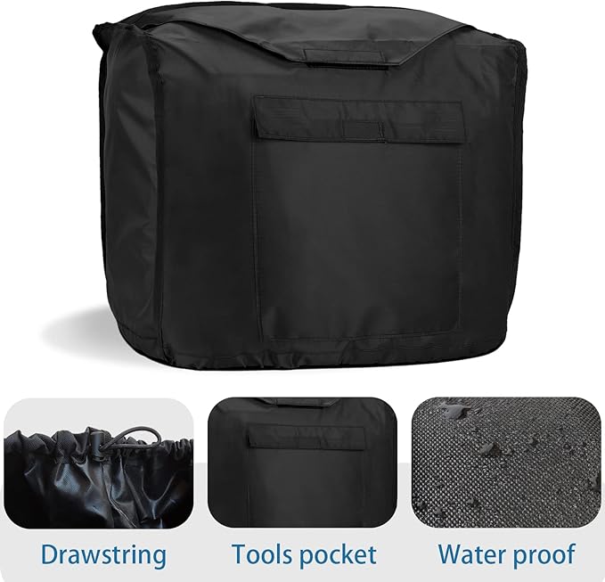 Waterproof Universal Generator Cover 20 x 11.5 x 16 inch for Predator 2000 Honda Inverter Generators EU2000i EU2200i Westinghouse iGen2600 Champion Inverter Generator,Heavy Duty Thicken 600D