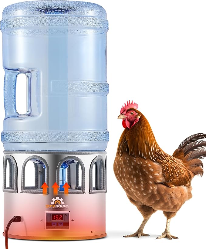 Heated Chicken Waterer 5 Gallon, Heated Poultry Waterer, for Chicken Duck and Chicken Coop