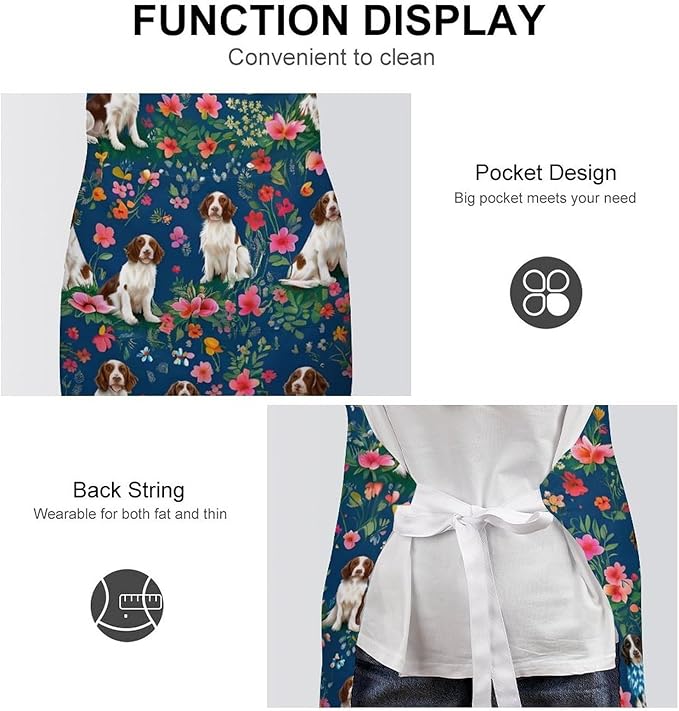Chef Bib Apron for Restaurant, Anti-Stain with Pocket Adjustable, Cooking Dishwashing Lab Use