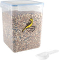 Bird Seed Storage Container,Airtight Bird Food Container-5.2L,Bird Seed Containers with Scoop,Pet Food Storage Containers for Wild Bird Seeds Dispenser |Storing Sunflower Seed|BPA Free-Blue