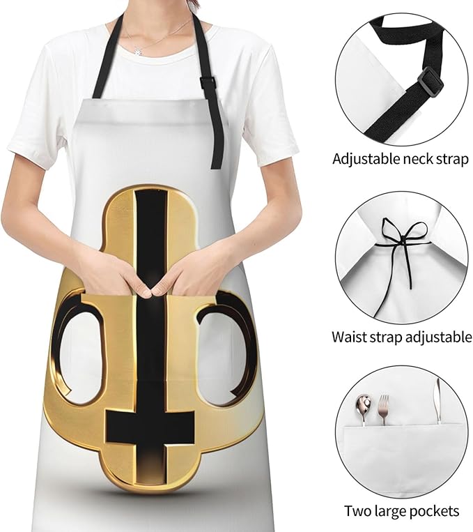 Multidimensional Space Heavy Duty Waterproof Apron with Pockets for AdultsResistant Grilling, Gardening, Painting