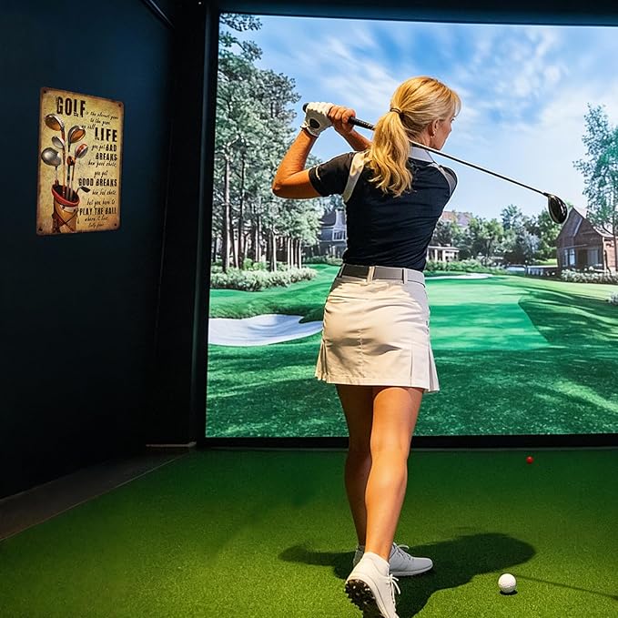 Golf Metal Tin Sign Golf Tin Poster Wall Decor 12x8 Inch Home Club Man Cave Garage Bar Restaurant Decor