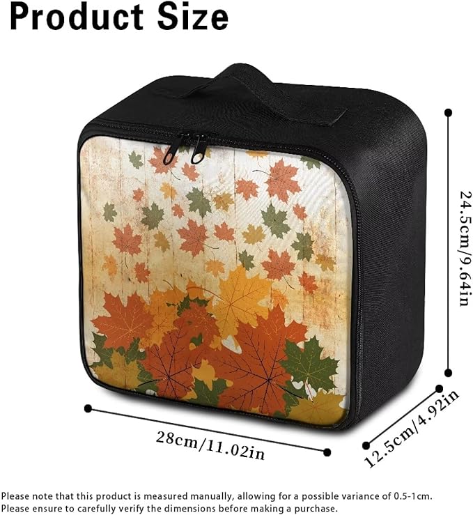 Rnyleeg Fall Medical Bag Empty Portable Car Medical Kit First Aid Kits for Businesses First Aid Bags Empty Home Medical Supplies Bag Maple Leaf