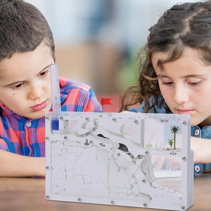 NAVAdeal Sand Ant Farm Castle 2023 Habitat Educational & Learning Science Kit Toy for Kid & Adult, Study of Ecosystem, Behavior of Ant Colony, Explore The World at Home School (Live Ant NOT Included)