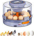 Incubators for Hatching Eggs, 12 Chicken Incubator with Automatic Egg Turning and Humidity Control, Baby Chick Cozy Supplies with Egg Candler for Quail, Chickens, Duck, Goose