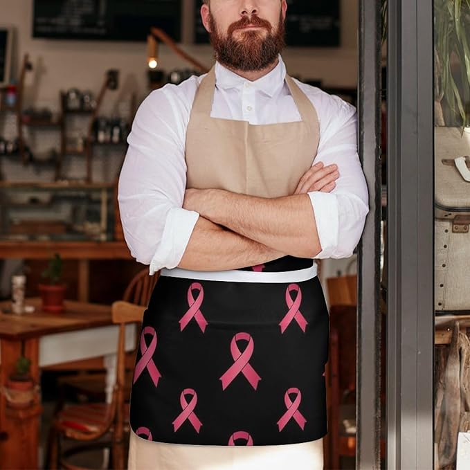 Server Apron with 3 Pockets Waist Waiter Waitress Half Apron Short Aprons
