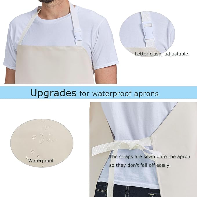Nanxson Thick Rubber Waterproof Apron，Chemical Resistant，Heavy Duty Apron Adjustable for Dishwashing, Gardening, Butchering