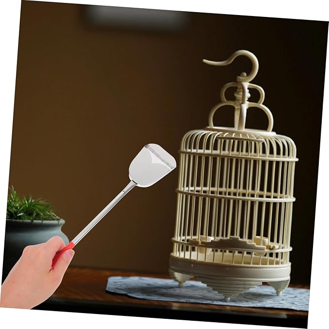 BESTonZON 2Pcs Bird Cage Cleaning Brush Set Efficient Droppings Scoop Multi Function Cleaning Tool for Small Pet Cages User Friendly Durable Accessories for Bird Care