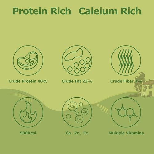 10LB Dried Black Soldier Fly Larvae, Non-GMO & Nutrient-Packed Chicken Feed, Strong Egg Production and Health, Rich in Calcium for Healthy Hens & Ducks, 80X Calcium vs Mealworms