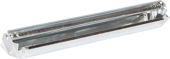 FARM-TUFF Reel Top Rectangular Poultry Feeder, 24 Inch - Heavy-Duty Galvanized Metal Feeder Trough with Anti-Roost Reel & Spill Resistant Design - Long Feeding Space for Backyard Flocks & Farms