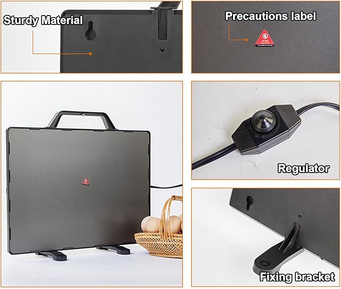 PINNKL Chicken Coop Heater, 140W Waterproof Safe Chicken Heater for Coop, Adjustable Temperature & Hangable, for Keeping Chickens Dogs Cats and Other Pets Warm